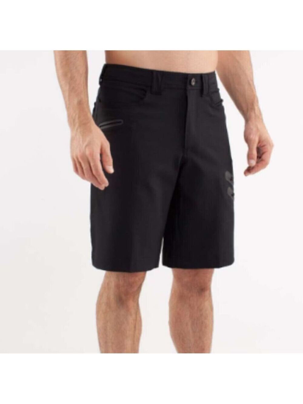 Lululemon Cadence Commuter 7 Pocket Shorts Size 36 Black Gorpcore Hiking Outdoor